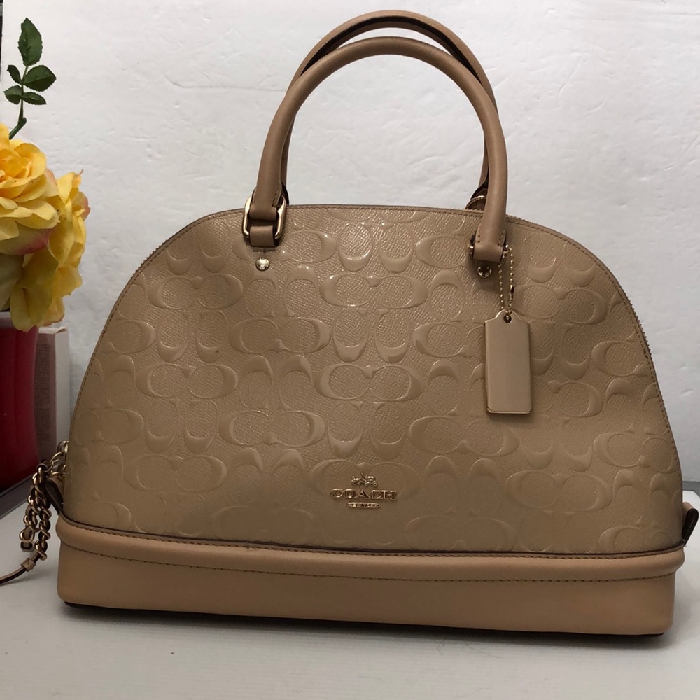COACH LEATHER LOGOS BAG WOMENS SIZE M